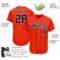 Custom Orange Navy-White Authentic Baseball Jersey