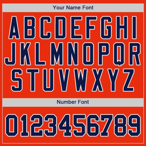 Custom Orange Navy-White Authentic Baseball Jersey