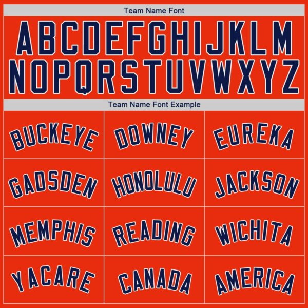 Custom Orange Navy-White Authentic Baseball Jersey