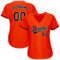 Custom Orange Black-White Authentic Baseball Jersey