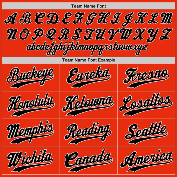 Custom Orange Black-White Authentic Baseball Jersey