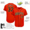 Custom Orange Black-Old Gold Authentic Baseball Jersey