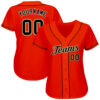 Custom Orange Black-Old Gold Authentic Baseball Jersey