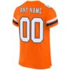 Custom Orange White-Navy Mesh Authentic Football Jersey