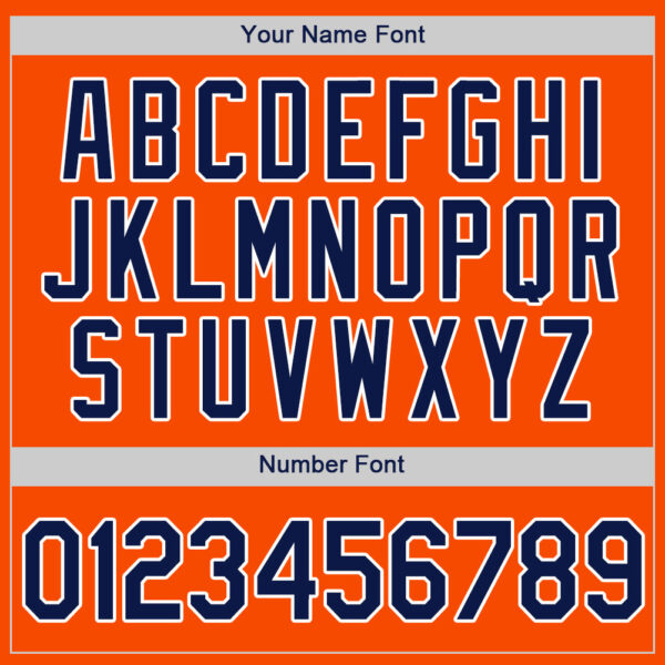 Custom Orange Navy-White Authentic Baseball Jersey