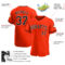 Custom Orange Black-White Authentic Baseball Jersey