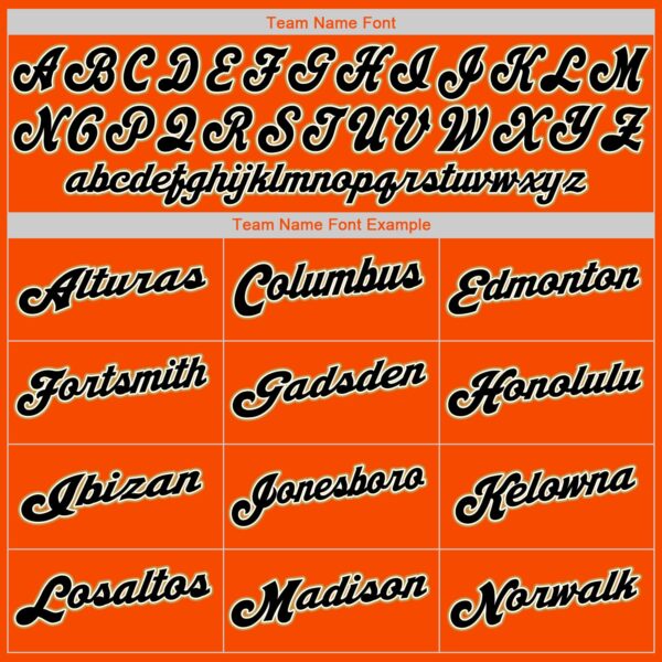 Custom Orange Black-Cream Authentic Baseball Jersey