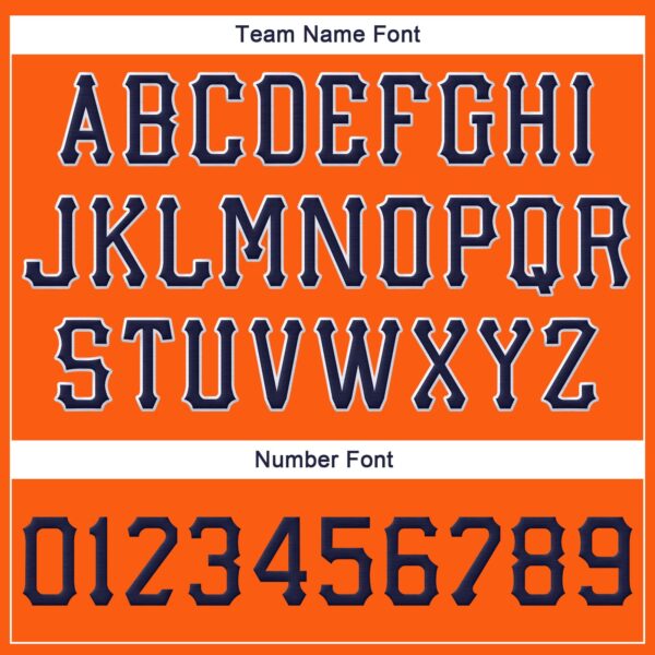 Custom Orange Navy-White Stitched Adjustable Snapback Hat