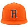Custom Orange Brown-White Stitched Adjustable Snapback Hat
