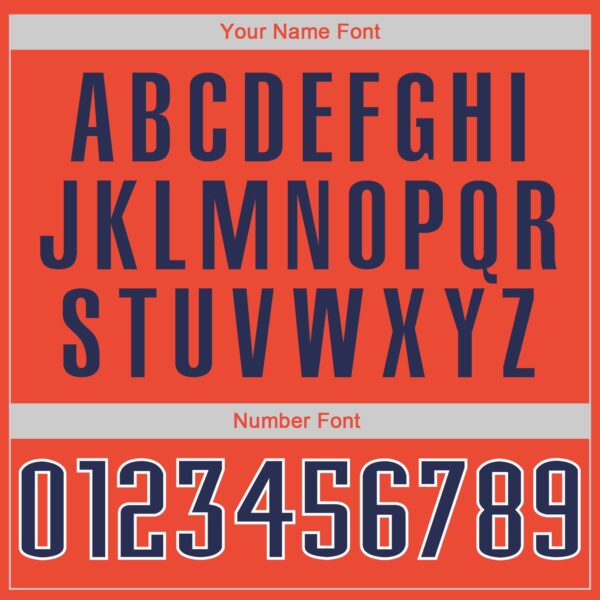 Custom Orange Navy-White Authentic Throwback Rib-Knit Baseball Jersey Shirt