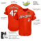 Custom Orange White-Brown Authentic Baseball Jersey