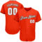 Custom Orange White-Brown Authentic Baseball Jersey
