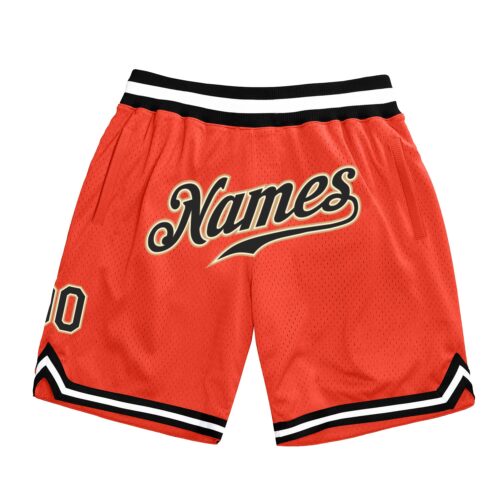 orange_0081_f76430a6-483e-465e-b6e9-8ecdfaa17858 Custom Orange Black-Old Gold Authentic Throwback Basketball Shorts