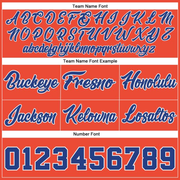 Custom Orange Royal-White Authentic Throwback Basketball Shorts