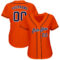 Custom Orange Navy-White Authentic Baseball Jersey