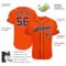 Custom Orange Navy-White Authentic Baseball Jersey