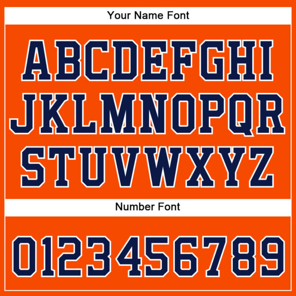 Custom Orange Navy-White Authentic Baseball Jersey