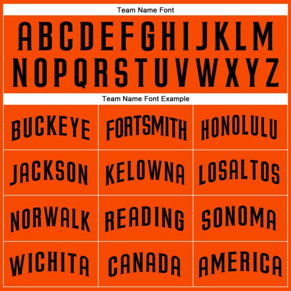 Custom Orange Black Authentic Baseball Jersey