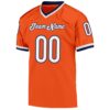 Custom Orange White-Navy Mesh Authentic Throwback Football Jersey