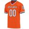orange_0100-1 Custom Orange White-Navy Mesh Authentic Throwback Football Jersey