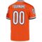 orange_0100-2 Custom Orange White-Navy Mesh Authentic Throwback Football Jersey