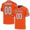 orange_0100 Custom Orange White-Navy Mesh Authentic Throwback Football Jersey