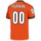 orange_0101-2 Custom Orange White-Black Mesh Authentic Throwback Football Jersey