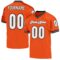 orange_0101 Custom Orange White-Black Mesh Authentic Throwback Football Jersey