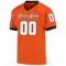 orange_0102-1 Custom Orange White-Brown Mesh Authentic Throwback Football Jersey