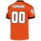 orange_0102-2 Custom Orange White-Brown Mesh Authentic Throwback Football Jersey