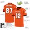 orange_0102-3 Custom Orange White-Brown Mesh Authentic Throwback Football Jersey