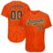 Custom Orange Black Pinstripe Black-Old Gold Authentic Baseball Jersey