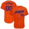 Custom Orange Black Pinstripe Purple-Black Authentic Baseball Jersey