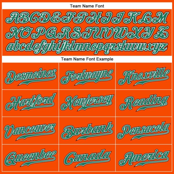 Custom Orange Kelly Green Pinstripe Kelly Green-Black Authentic Baseball Jersey