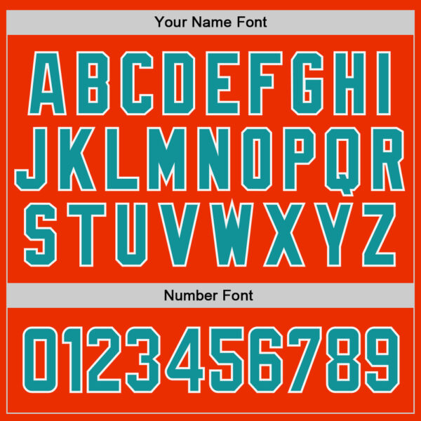 Custom Orange Teal-White Authentic Baseball Jersey