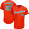 Custom Orange Teal-White Authentic Baseball Jersey