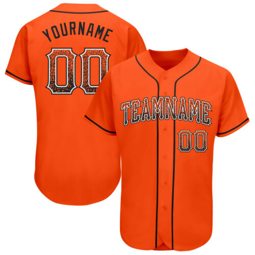 orange_0110 Custom Orange Black-White Authentic Drift Fashion Baseball Jersey