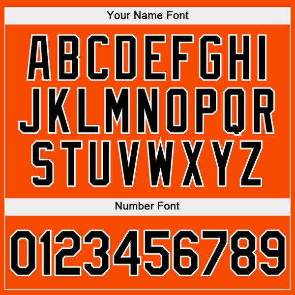 Custom Stitched Orange Black-White Sports Pullover Sweatshirt Hoodie