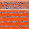 Custom Orange Royal-White Performance T-Shirt
