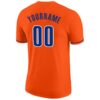 Custom Orange Royal-White Performance T-Shirt