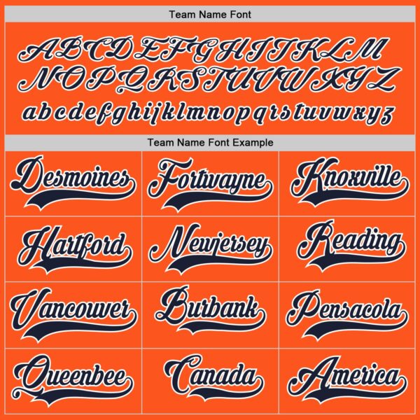 Custom Orange Navy-White Hockey Jersey