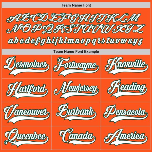 Custom Orange White-Green Hockey Jersey