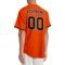 Custom Orange Black-White Authentic Baseball Jersey