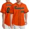 Custom Orange Black-Old Gold Authentic Baseball Jersey