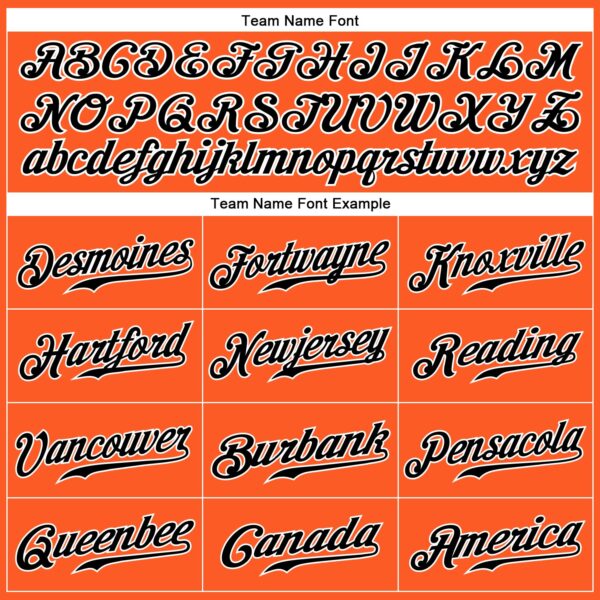 Custom Orange Black-White Authentic Baseball Jersey