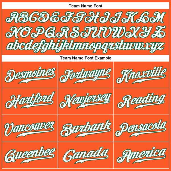 Custom Orange White-Kelly Green Authentic Baseball Jersey