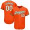 Custom Orange White-Kelly Green Authentic Baseball Jersey