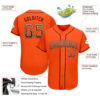 Custom Orange Brown-White Authentic Drift Fashion Baseball Jersey