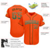 Custom Orange Green-White Authentic Drift Fashion Baseball Jersey