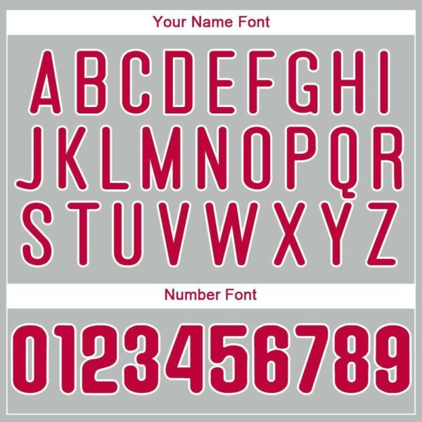 Custom Gray Red-White Baseball Jersey